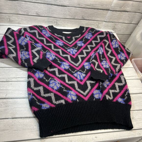 Vintage 90’s Together Shoulder Pads Sweater Womens Size M - Picture 1 of 8